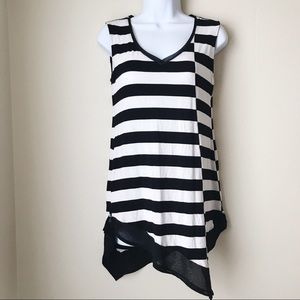 WHBM Striped Tank Sleeveless Top Size XS
